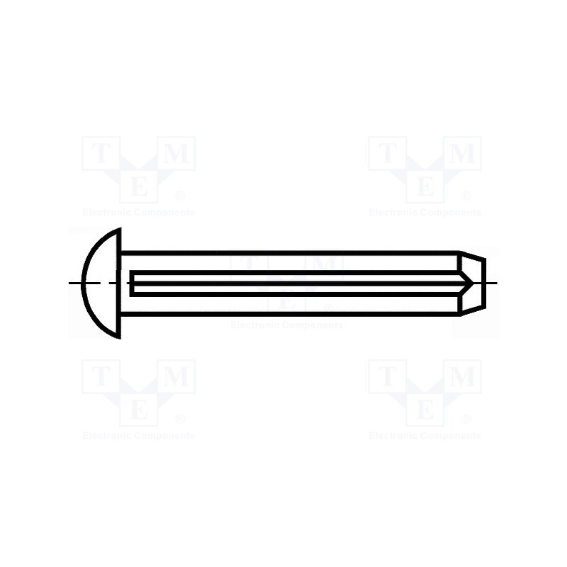 100 pcs x BOSSARD - 1258923 - Rivet pin, BN 688, L.rivet: 4mm, Rivet diam: 2mm