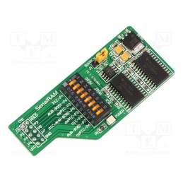 1 pcs x MIKROE - SERIAL RAM BOARD - Expansion board, IDC10, Interface: SPI, 8kBSRAM, prototype board