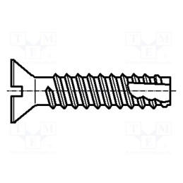 100 pcs x BOSSARD - 1381369 - Screw, 2.9x6.5, Head: countersunk, slotted, 0,8mm, hardened steel