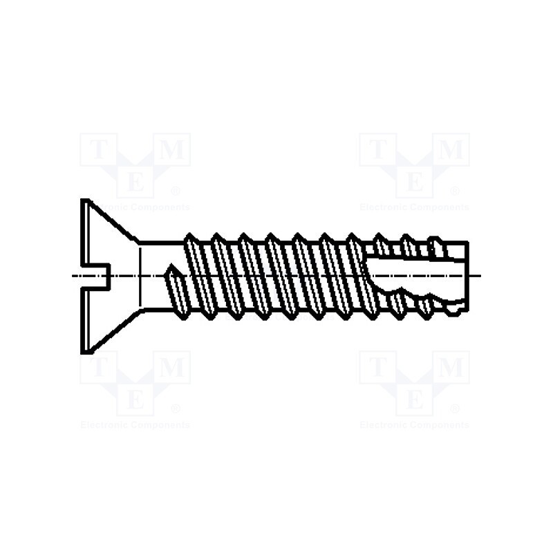 100 pcs x BOSSARD - 1381369 - Screw, 2.9x6.5, Head: countersunk, slotted, 0,8mm, hardened steel