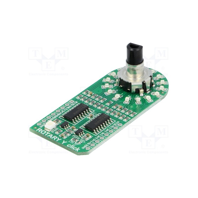1 pcs x MIKROE - ROTARY Y CLICK - Click board, rotary encoder,LED matrix, SPI, EC12D, 3.3VDC,5VDC