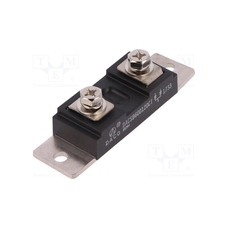 1 pcs x DACO Semiconductor - DACSB600120CT - Module: diode, double,common cathode, 1.2kV, If: 300Ax2, screw