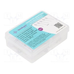 1 set x OPTOSUPPLY - OKLEDT8050WAW - Kit: LED, THT, 8mm, 50pcs, white cold, 3÷15V, plastic box, 7.5mA, 60°