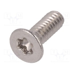 100 pcs x BOSSARD - 3061668 - Screw, M2x6, 0.4, Head: countersunk, Torx®, TX06, ISO 14581