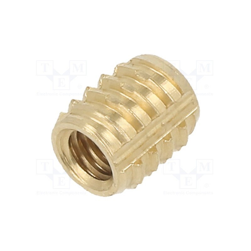 100 pcs x TAPPEX - 136M4 - Threaded insert, brass, M4, BN 37915, L: 7.1mm, TRISERT®