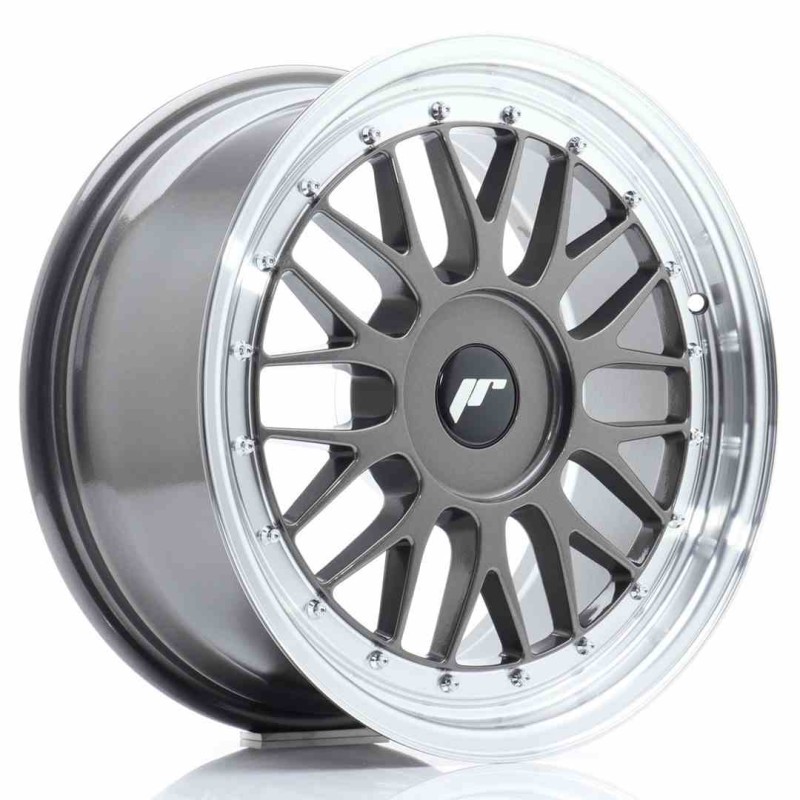 JR Wheels JR23 17x8 ET20 45 BLANK Hyper Gray in Mac