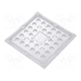 1 pcs x LEDIL - CS16323_STRADELLA-IP-28-HB-M - LED lens, square, plexiglass PMMA, transparent, Mounting: screw