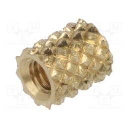 100 pcs x TAPPEX - 017M2.5 - Threaded insert, brass, M2,5, BN 37868, L: 4.72mm, HiMOULD®