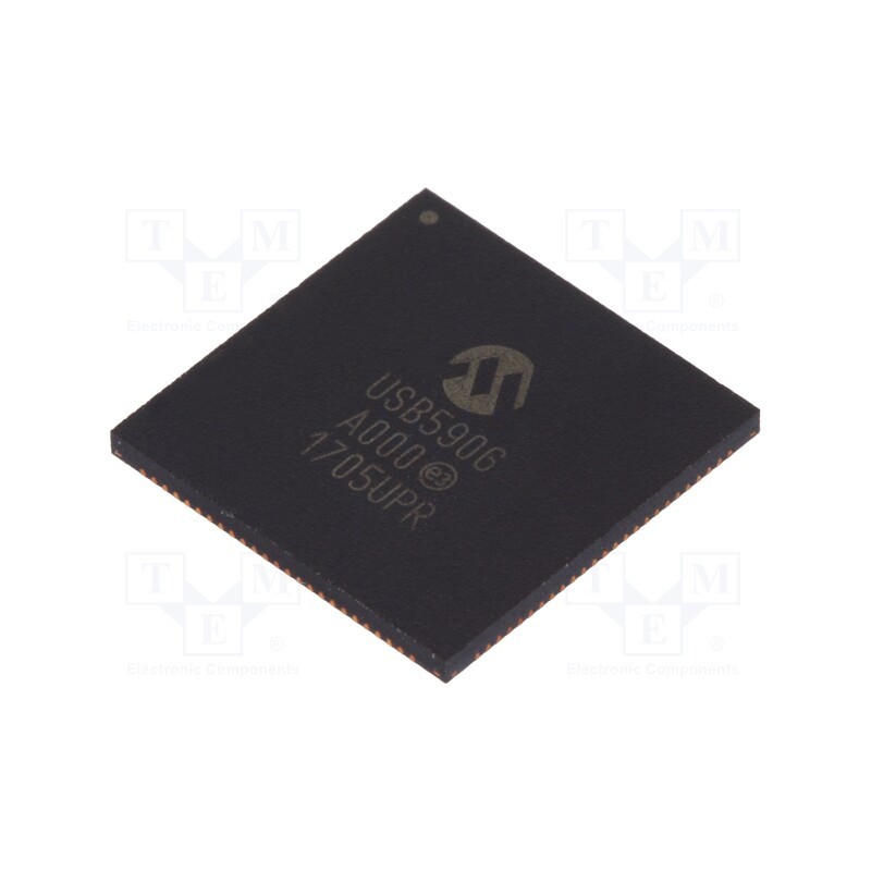 1 pcs x MICROCHIP TECHNOLOGY - USB5906/KD - IC: HUB controller, I2C,SPI,USB 3.1,USB C, SuperSpeed, VQFN100