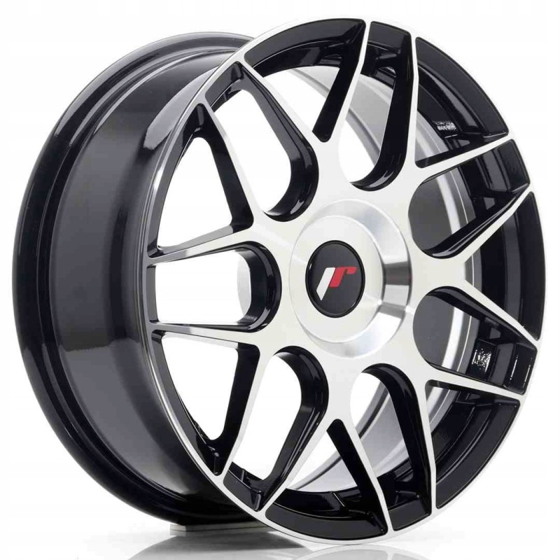 JR Wheels JR18 17x7 ET20 40 Blank Machined Black