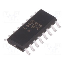 1 pcs x BROADCOM (AVAGO) - ACSL-6400-00TE - Optocoupler, SMD, Ch: 4, OUT: gate, 2.5kV, 15Mbps, SO16, 10kV/μs