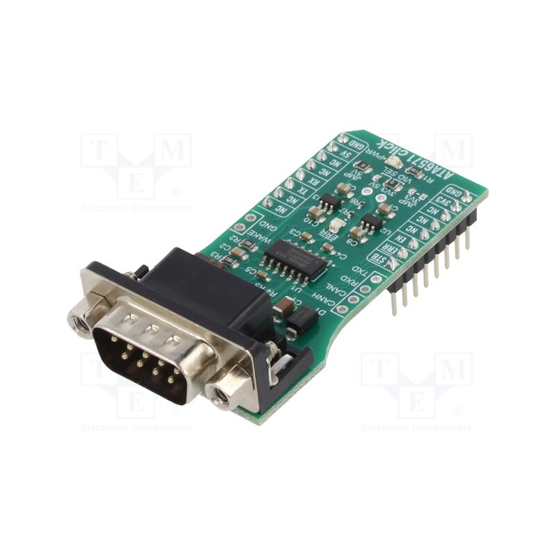 1 pcs x MIKROE - ATA6571 CLICK - Click board, CAN,transceiver, UART, ATA6571,MCP1804, 3.3VDC,5VDC