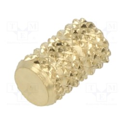 100 pcs x TAPPEX - 118M3 - Threaded insert, brass, M3, BN 37875, L: 7.45mm, HiMOULD®