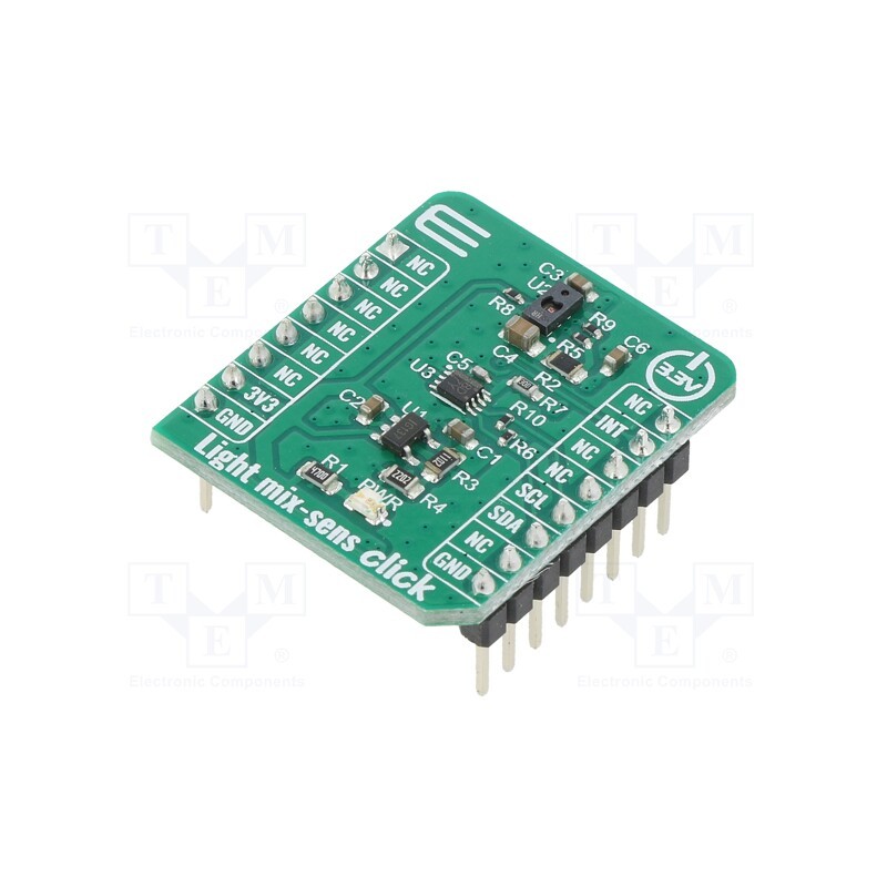 1 pcs x MIKROE - LIGHT MIX-SENS CLICK - Click board, lighting sensor, I2C, TMD37253, prototype board