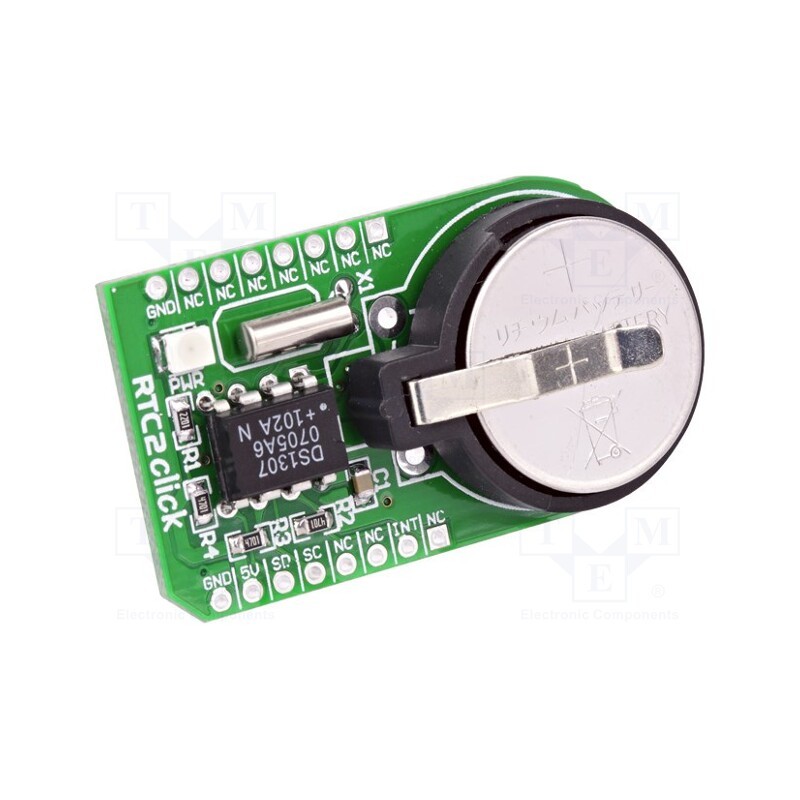 1 pcs x MIKROE - RTC2 CLICK - Click board, RTC, I2C, DS1307, prototype board, 5VDC
