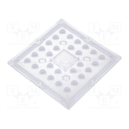 1 pcs x LEDIL - CS16322_STRADELLA-IP-28-HB-S - LED lens, square, plexiglass PMMA, transparent, Mounting: screw