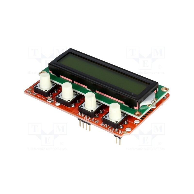 1 pcs x OLIMEX - SHIELD-LCD16X2 - Expansion board, display, I2C,UART, pin strips,ICSP,UEXT