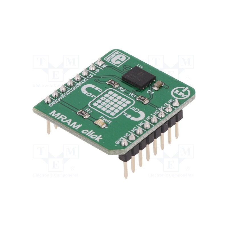1 pcs x MIKROE - MRAM CLICK - Click board, MRAM memory, GPIO,SPI, MR25H256, prototype board