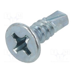 100 pcs x BOSSARD - 1476300 - Screw, for metal, 5.5x19, Head: countersunk, Phillips, PH3, zinc