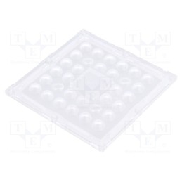 1 pcs x LEDIL - CS16324_STRADELLA-IP-28-HB-W - LED lens, square, plexiglass PMMA, transparent, Mounting: screw