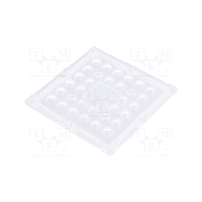 1 pcs x LEDIL - CS16324_STRADELLA-IP-28-HB-W - LED lens, square, plexiglass PMMA, transparent, Mounting: screw