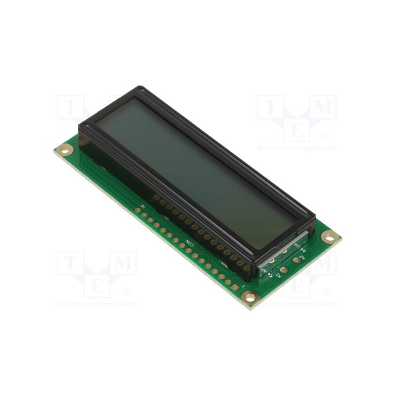 1 pcs x RAYSTAR OPTRONICS - RC1602B-GHW-ESV - Display: LCD, alphanumeric, STN Positive, 16x2, gray, 80x36x13.5mm