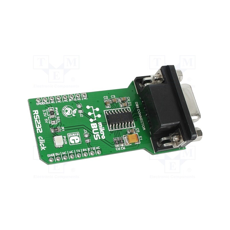 1 pcs x MIKROE - RS232 CLICK - Click board, interface, RS232, MAX3232, prototype board