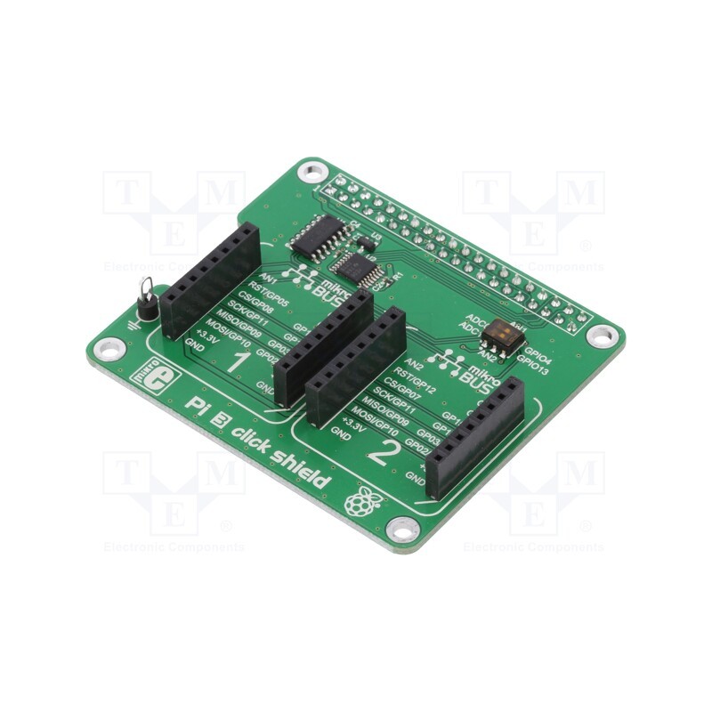 1 pcs x MIKROE - PI 3 CLICK SHIELD - Expander, prototype board, 2x20 pin strips