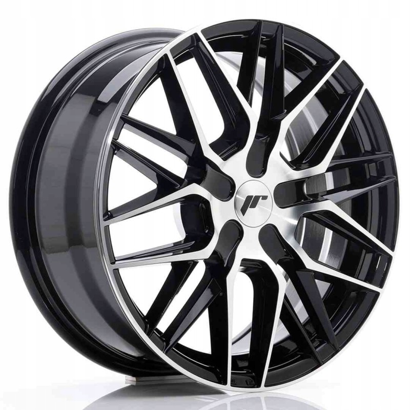 JR Wheels JR28 17x8 ET25 40 BLANK Gloss Black Mach