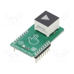 1 pcs x MIKROE - BUTTON PLAY CLICK - Click board, button, GPIO,PWM, CTHS15CIC05ARROW, prototype board