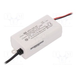 1 pcs x MEAN WELL - APV-12E-24 - Power supply: switched-mode, LED, 12W, 24VDC, 0.5A, 180÷264VAC