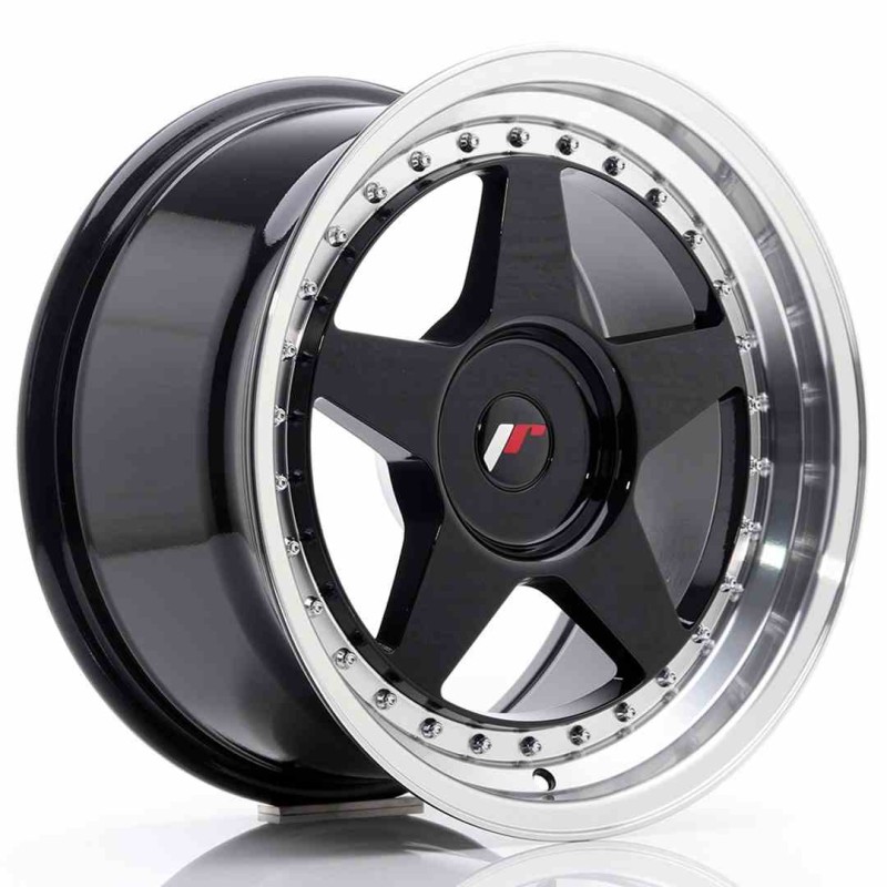 JR Wheels JR6 17x9 ET20 35 BLANK Glossy Black in Ma