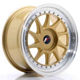 JR Wheels JR26 17x8 ET20 35 BLANK Gold in Machined
