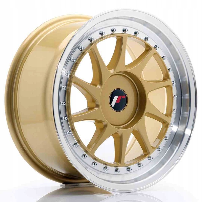JR Wheels JR26 17x8 ET20 35 BLANK Gold in Machined