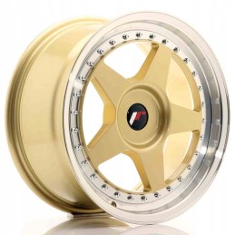 JR Wheels JR6 17x8 ET20 35 BLANK Gold in Machined L