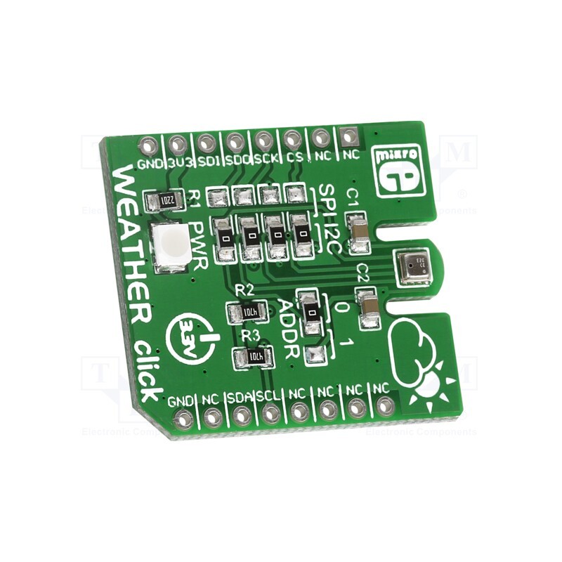 1 pcs x MIKROE - WEATHER CLICK - Click board, pressure sensor,humidity/temperature sensor