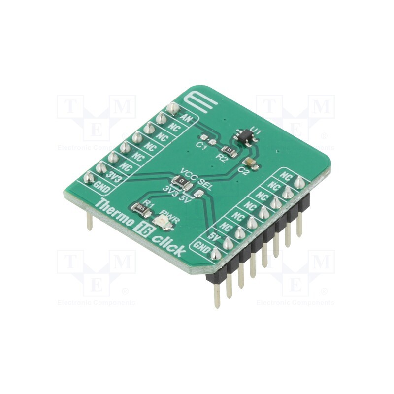 1 pcs x MIKROE - THERMO 16 CLICK - Click board, temperature sensor, analog, TMP235, prototype board