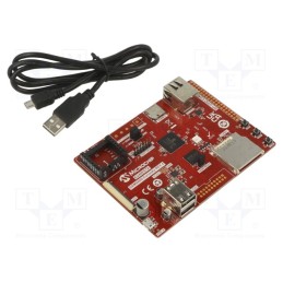 1 pcs x MICROCHIP TECHNOLOGY - EV40E67A - Dev.kit: Microchip, SAM9X60, integrated programmer/debugger