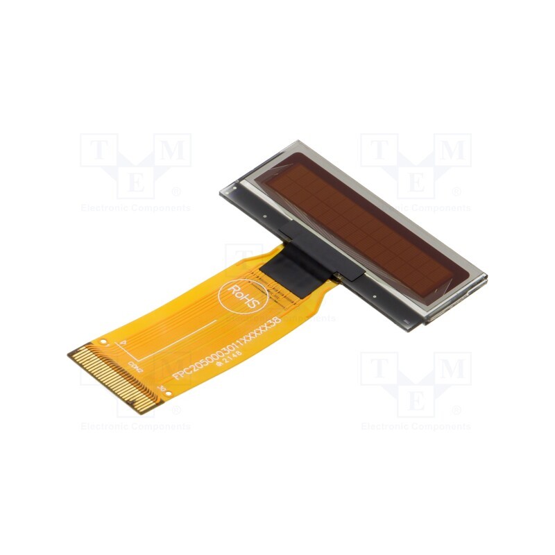 1 pcs x RAYSTAR OPTRONICS - REX001602HWPP3N00000 - Display: OLED, alphanumeric, 16x2, Dim: 39.1x15.8x2.01mm, white
