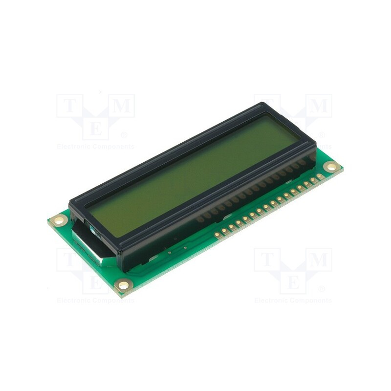 1 pcs x RAYSTAR OPTRONICS - RC1602B-YHW-ESV - Display: LCD, alphanumeric, STN Positive, 16x2, yellow-green, LED