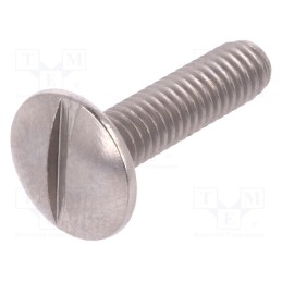 100 pcs x BOSSARD - 1243195 - Screw, M4x16, 0.7, Head: button, slotted, 1,2mm, A2 stainless steel