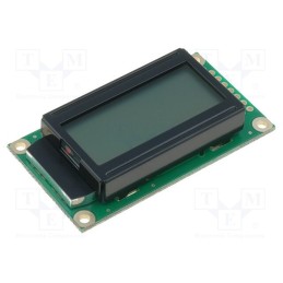 1 pcs x RAYSTAR OPTRONICS - RC0802A-GHW-ESV - Display: LCD, alphanumeric, STN Positive, 8x2, gray, 58x32x13.5mm