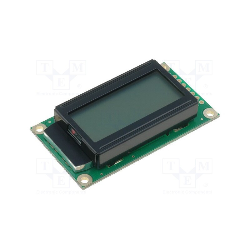 1 pcs x RAYSTAR OPTRONICS - RC0802A-GHW-ESV - Display: LCD, alphanumeric, STN Positive, 8x2, gray, 58x32x13.5mm