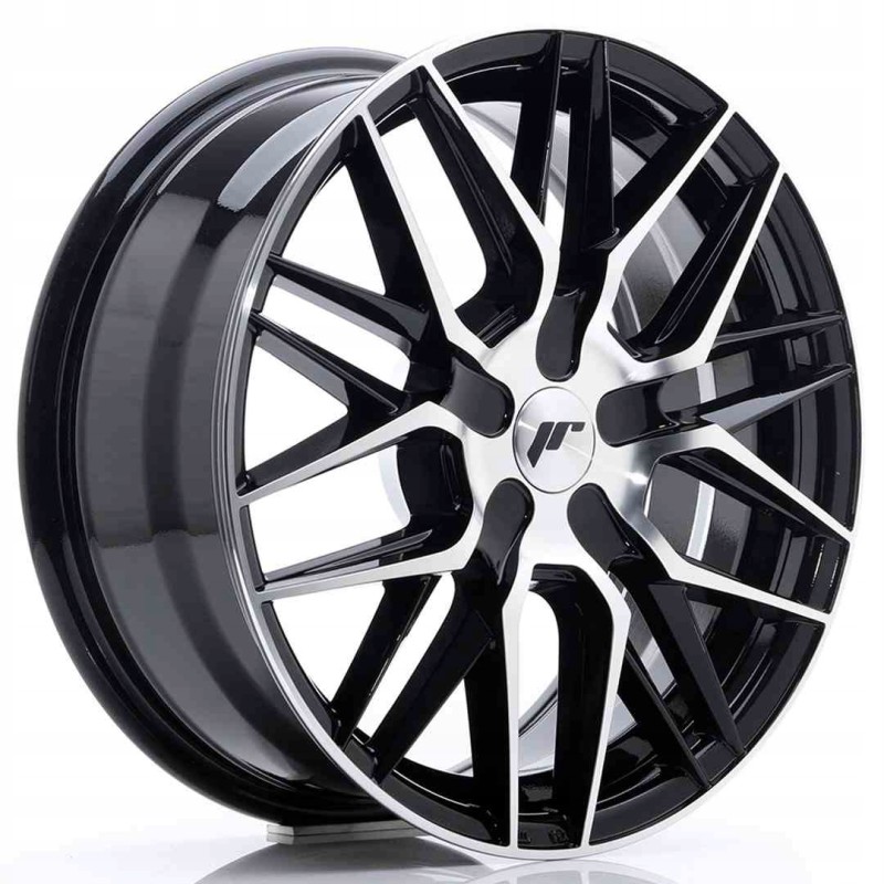 JR Wheels JR28 17x7 ET35 45 BLANK Gloss Black Mach