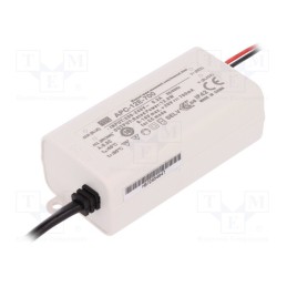 1 pcs x MEAN WELL - APC-12E-700 - Power supply: switched-mode, LED, 12.6W, 9÷18VDC, 700mA, IP42, 79%