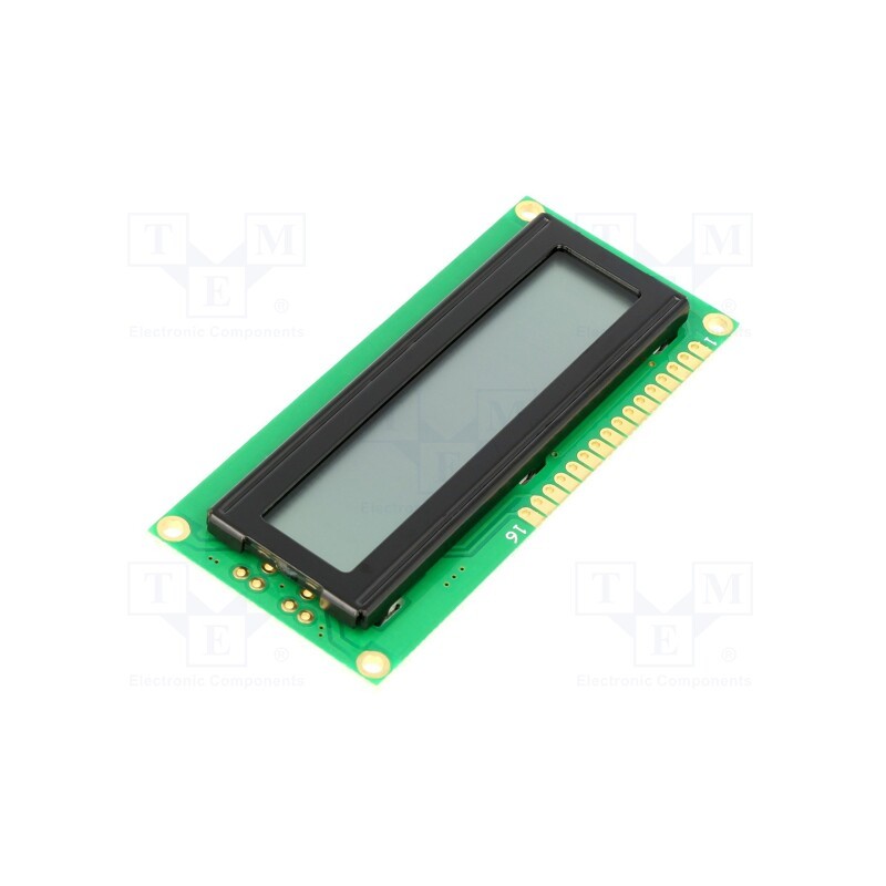 1 pcs x DISPLAY ELEKTRONIK - DEM 16101 TGH - Display: LCD, alphanumeric, STN Positive, 16x1, 80x36x9mm, PIN: 16