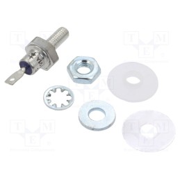 1 pcs x NTE Electronics - NTE5191A - Diode: Zener, 10W, 15V, DO4, screw type, , anode to stud, 10uA