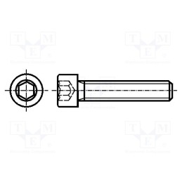 100 pcs x BOSSARD - 1011901 - Screw, M2.5x10, 0.45, Head: cheese head, hex key, HEX 2mm, steel