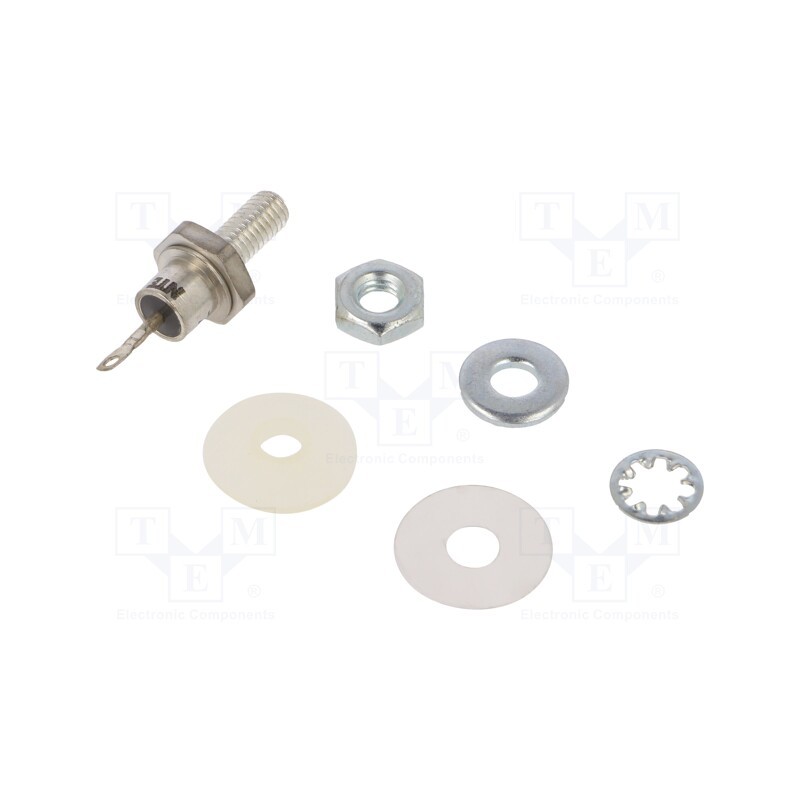 1 pcs x NTE Electronics - NTE5181AK - Diode: Zener, 10W, 6.8V, DO4, screw type, , cathode to stud