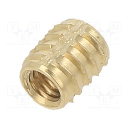 100 pcs x TAPPEX - 136M3 - Threaded insert, brass, M3, BN 37915, L: 5.25mm, TRISERT®